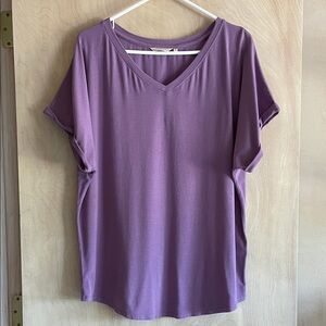 SIVANA Dolman Tee Shirt- Bamboo/Organic Cotton - Women's L - Purple
